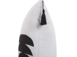 Conjunto De 2 Almofadas Preto E Branco 30 X 50 Cm Liriope