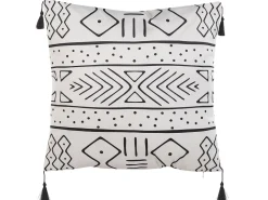 Conjunto De 2 Almofadas Preto E Branco 45 X 45 Cm Schefflera