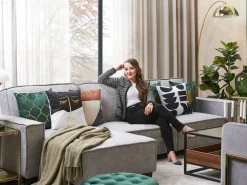 Conjunto De 2 Almofadas Preto E Branco 45 X 45 Cm Liriope