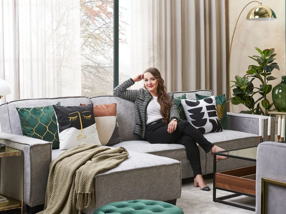 Conjunto De 2 Almofadas Preto E Branco 45 X 45 Cm Liriope