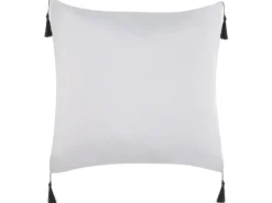 Conjunto De 2 Almofadas Preto E Branco 45 X 45 Cm Liriope
