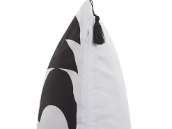 Conjunto De 2 Almofadas Preto E Branco 45 X 45 Cm Liriope