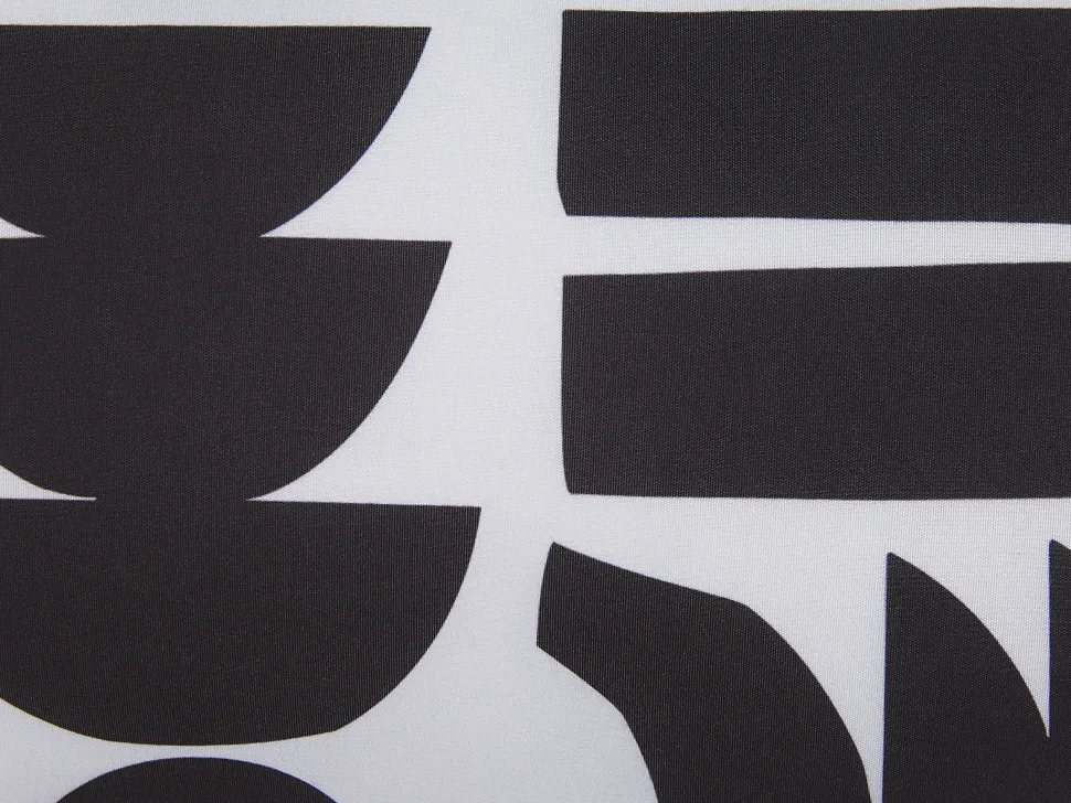 Conjunto De 2 Almofadas Preto E Branco 45 X 45 Cm Liriope