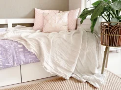 Conjunto De 2 Almofadas Rosas 45 X 45 Cm Alyssum