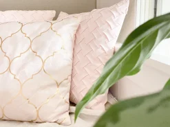 Conjunto De 2 Almofadas Rosas 45 X 45 Cm Alyssum