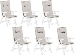 Conjunto De 6 Almofadas Taupe Para A Cadeira Toscana/Java