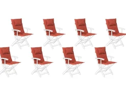 Conjunto De 8 Almofadas Terracota Para A Cadeira Maui