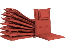 Conjunto De 8 Almofadas Terracota Para A Cadeira Maui