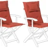 Conjunto De 2 Almofadas Terracota Para A Cadeira Maui