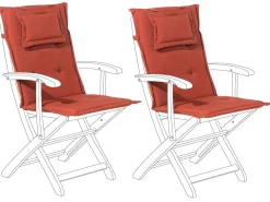 Conjunto De 2 Almofadas Terracota Para A Cadeira Maui