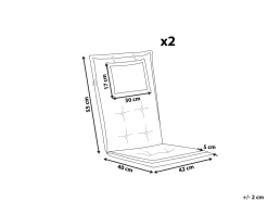 Conjunto De 2 Almofadas Terracota Para A Cadeira Maui