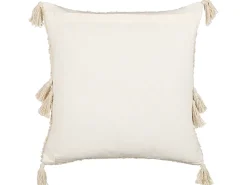 Conjunto De 2 Almofadas Tufadas Em Algodao Creme 45 X 45 Cm Avium