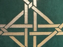 Conjunto De 2 Almofadas Verdes Com Dourado 45 X 45 Cm Cassia