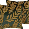 Conjunto De 2 Almofadas Verde Escuro 45 X 45 Cm Mistletoe