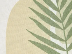 Conjunto De 2 Almofadas Verde E Creme 45 X 45 Cm Microsorum