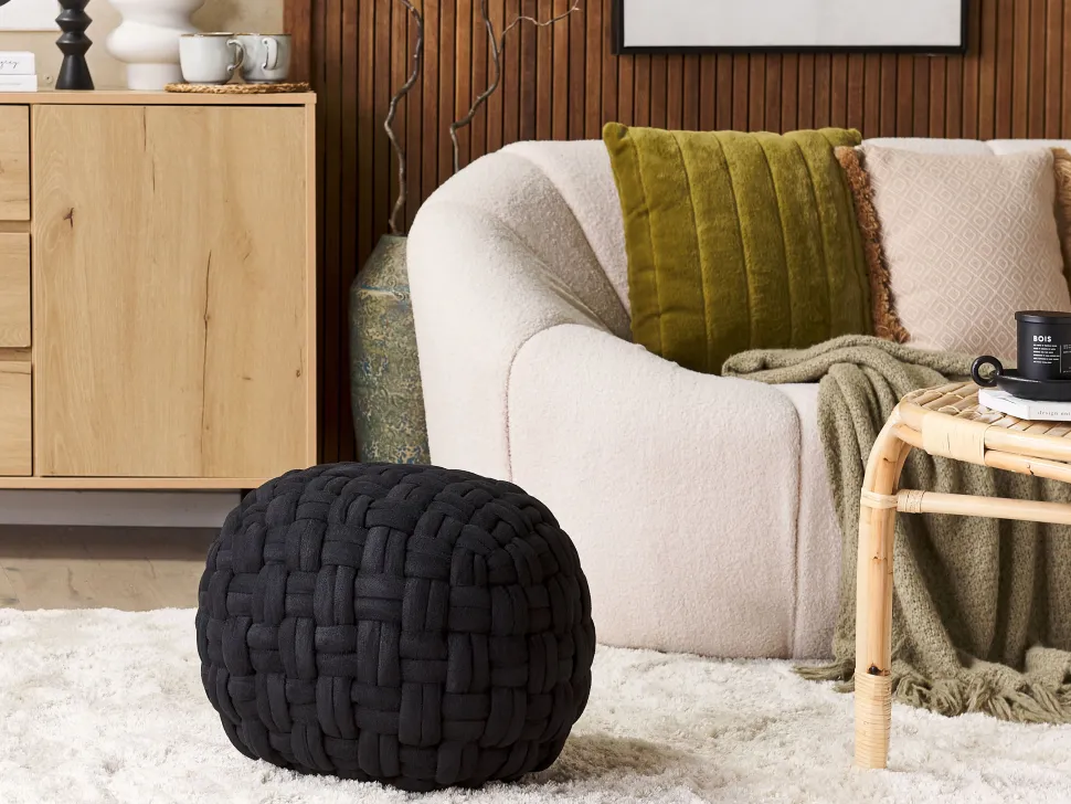 Conjunto De 2 Almofadas Verdes Com Pelo 45 X 45 Cm Pumila