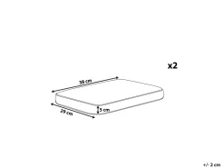 Conjunto De 2 Almofadas Verde Menta 29 X 38 X 5 Cm Fiji