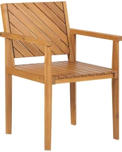 Conjunto De 6 Cadeiras De Jardim Em Madeira De Acacia Clara Baratti