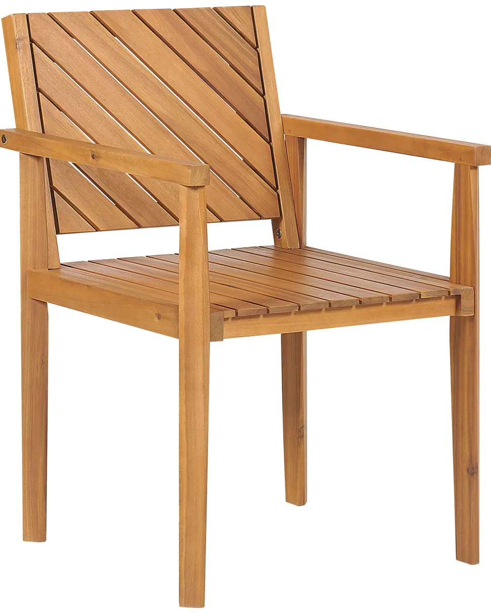 Conjunto De 6 Cadeiras De Jardim Em Madeira De Acacia Clara Baratti