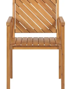 Conjunto De 6 Cadeiras De Jardim Em Madeira De Acacia Clara Baratti
