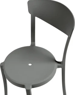 Conjunto De 4 Cadeiras De Jantar Cinzentas Escuras Vieste