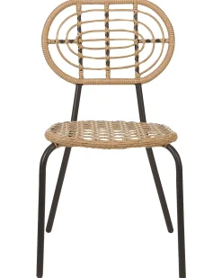 Conjunto De 8 Cadeiras De Jardim Em Rattan Cor Natural Pratello
