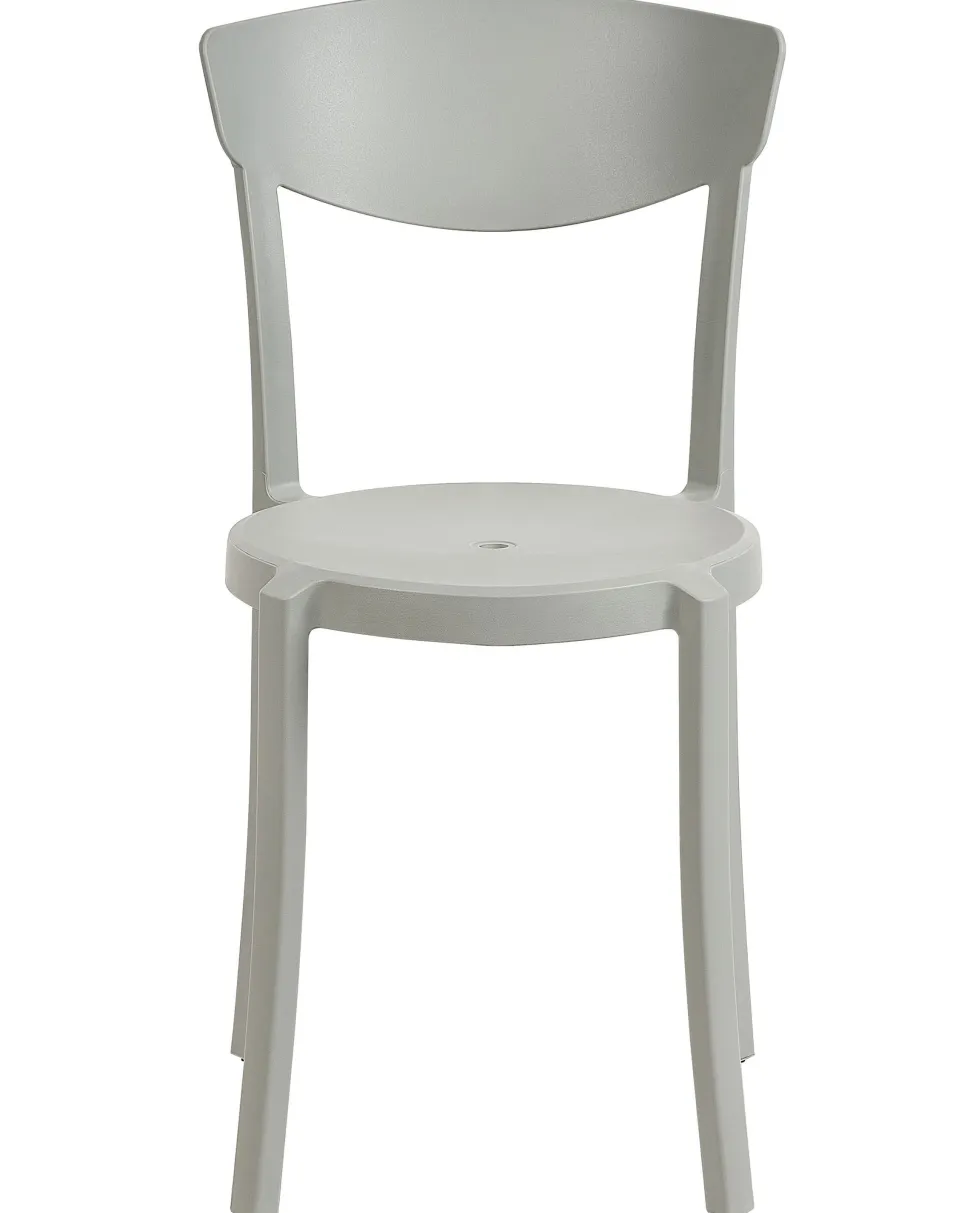 Conjunto De 8 Cadeiras De Jantar Cinzentas Claras Vieste