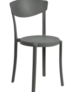 Conjunto De 8 Cadeiras De Jantar Cinzentas Escuras Vieste