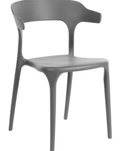 Conjunto De 8 Cadeiras De Jantar Cinzentas Escuras Gubbio