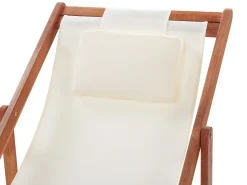 Conjunto De 2 Cadeiras De Jardim Com 2 Tecidos A Escolha Em Madeira Escura Avellino