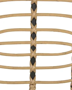 Conjunto De 4 Cadeiras De Jardim Em Rattan Cor Natural Com Almofadas Pratello