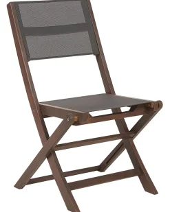 Conjunto De 2 Cadeiras De Jardim Dobraveis Em Madeira De Acacia Escura Cesana