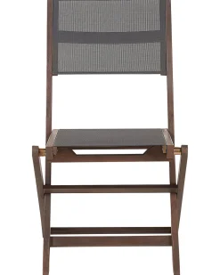 Conjunto De 2 Cadeiras De Jardim Dobraveis Em Madeira De Acacia Escura Cesana