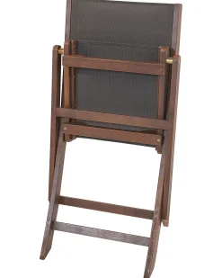 Conjunto De 2 Cadeiras De Jardim Dobraveis Em Madeira De Acacia Escura Cesana