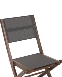 Conjunto De 2 Cadeiras De Jardim Dobraveis Em Madeira De Acacia Escura Cesana