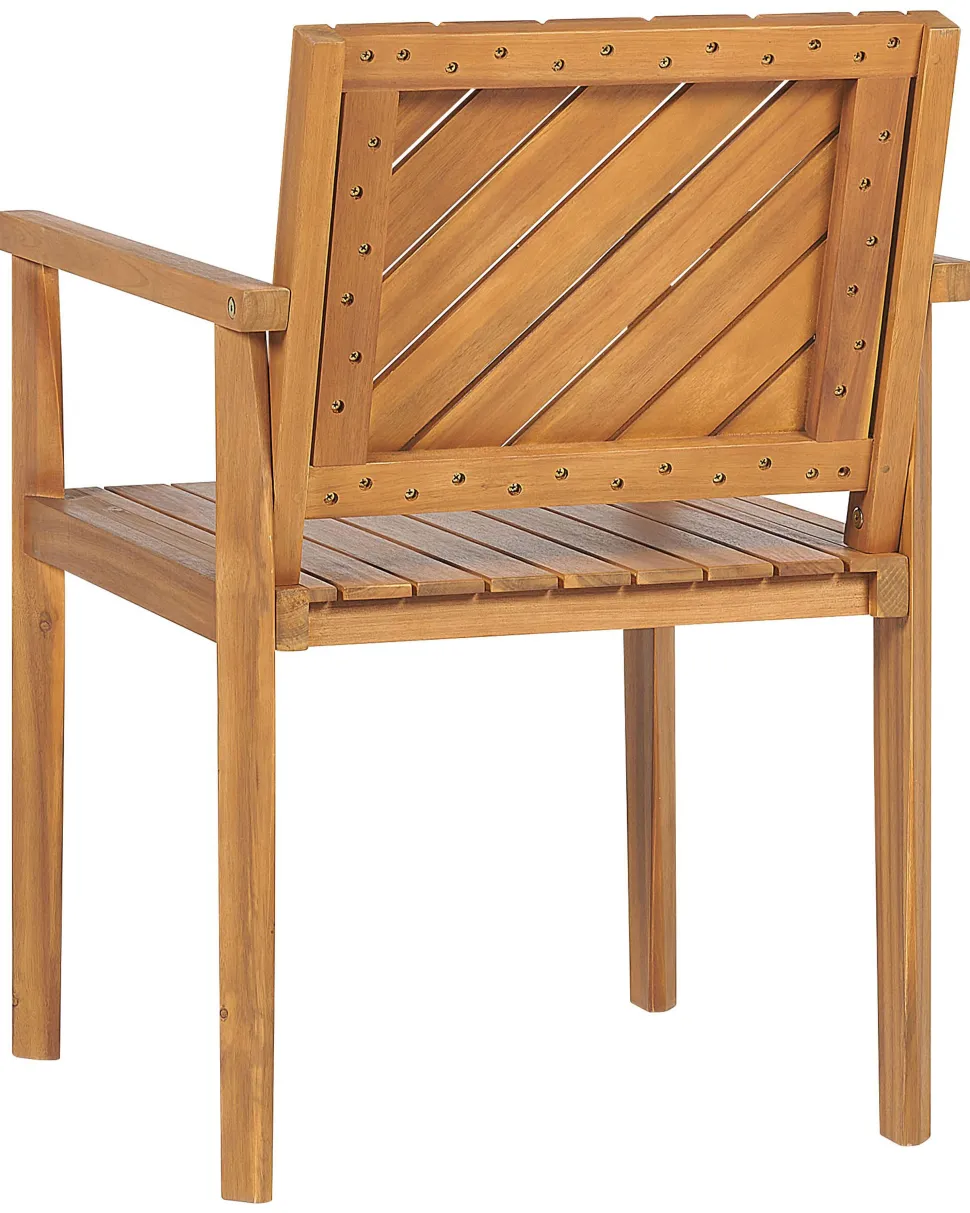 Conjunto De 4 Cadeiras De Jardim Em Madeira De Acacia Clara Baratti
