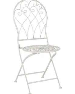 Conjunto De 2 Cadeiras De Jardim Em Metal Branco Stiffe