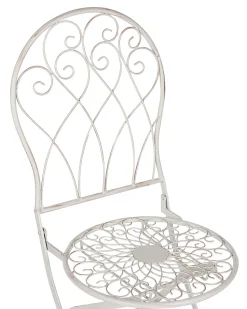 Conjunto De 2 Cadeiras De Jardim Em Metal Branco Stiffe