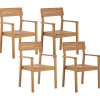 Conjunto De 4 Cadeiras Em Madeira De Acacia Clara Fornelli