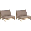 Conjunto De 2 Cadeiras Em Bambu Claro E Taupe Todi