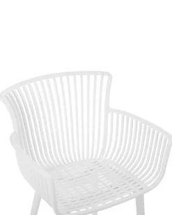 Conjunto De 4 Cadeiras Em Plastico Branco Pesaro