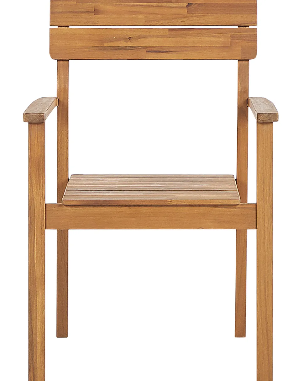 Conjunto De 2 Cadeiras Em Madeira De Acacia Clara Fornelli