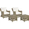 Conjunto De 2 Cadeiras Para Jardim Em Rattan Natural Ribolla