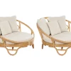 Conjunto De 2 Camas De Jardim Em Rattan Natural Rossano