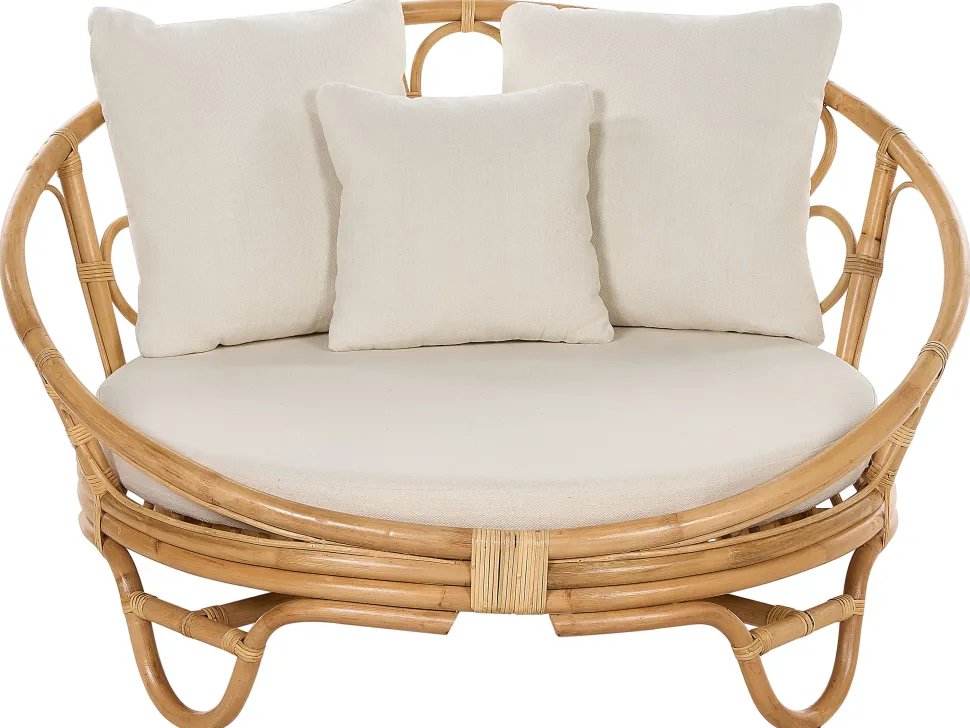 Conjunto De 2 Camas De Jardim Em Rattan Natural Rossano