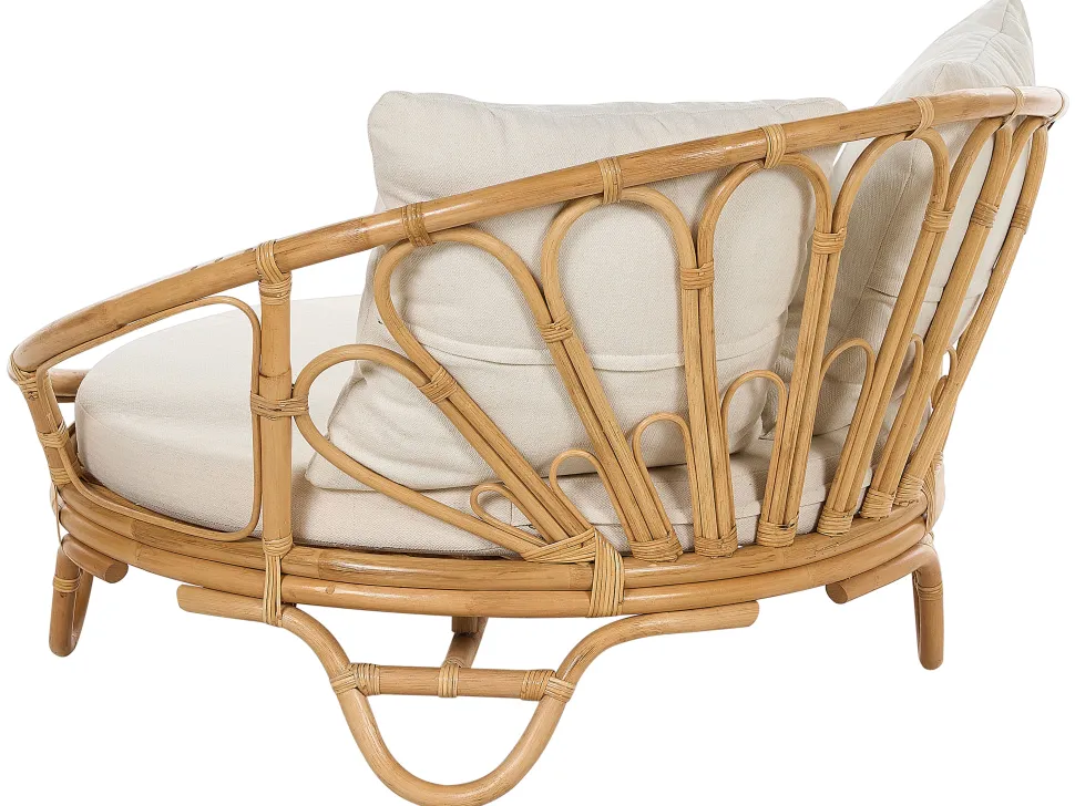 Conjunto De 2 Camas De Jardim Em Rattan Natural Rossano