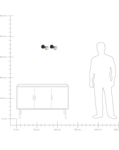 Conjunto De 2 Candeeiros De Parede Em Metal Cobre Volga