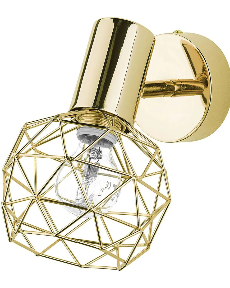 Conjunto De 2 Candeeiros De Parede Dourados Chenab