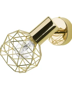 Conjunto De 2 Candeeiros De Parede Dourados Chenab