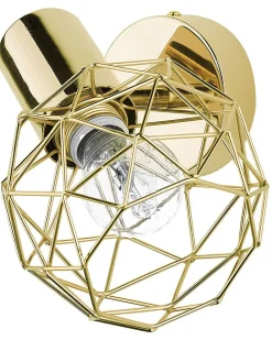 Conjunto De 2 Candeeiros De Parede Dourados Chenab